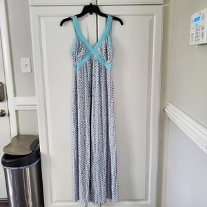 EUC Boden Blue Jersey Knit Long/Maxi Dress - Sz 8R